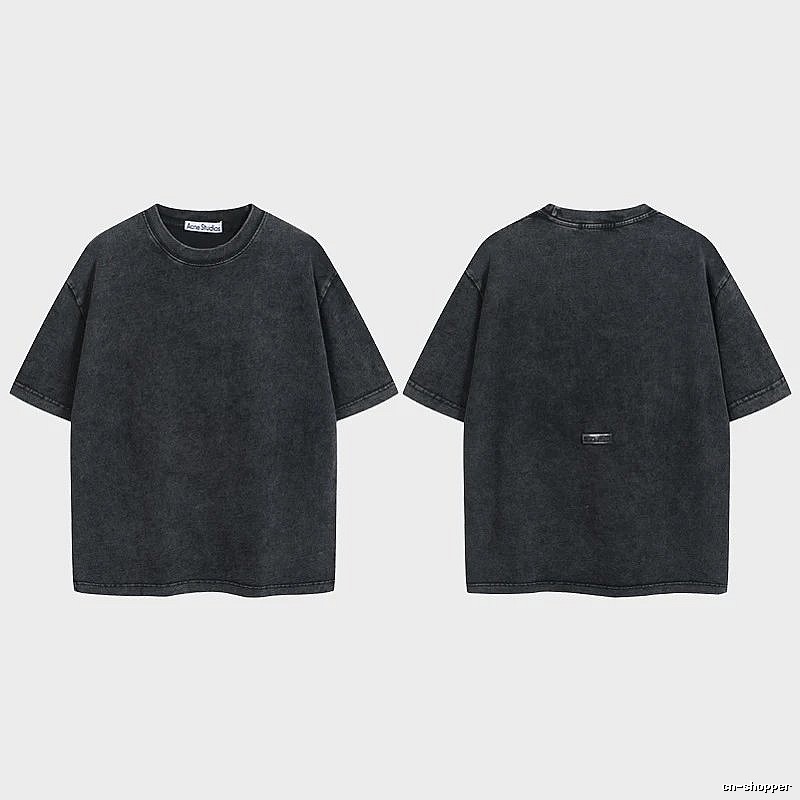 Acne Studios 2090-80 Black Style Ac908040 Stockholm Logo T-Shirt Modern Fit
