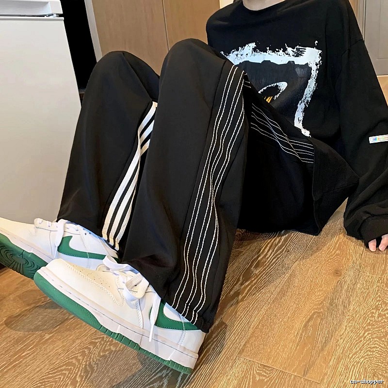 Adidas Classic Track pants Black Relaxed Three for Daily Styling