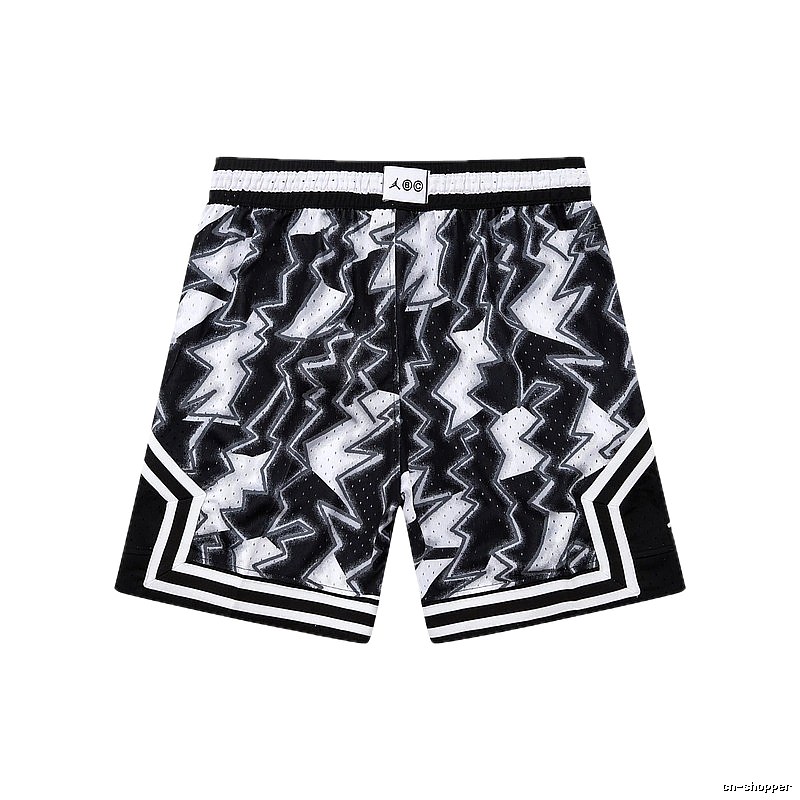 AJ Lightning series black and white shorts