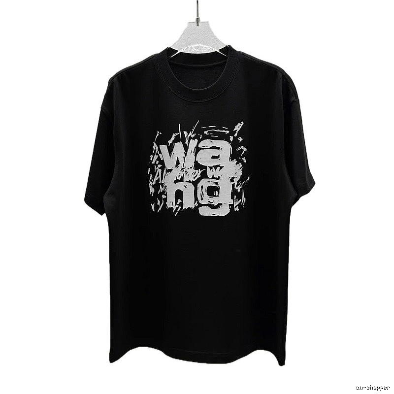 Alexander Wang Graffiti Street Style Black T-Shirt