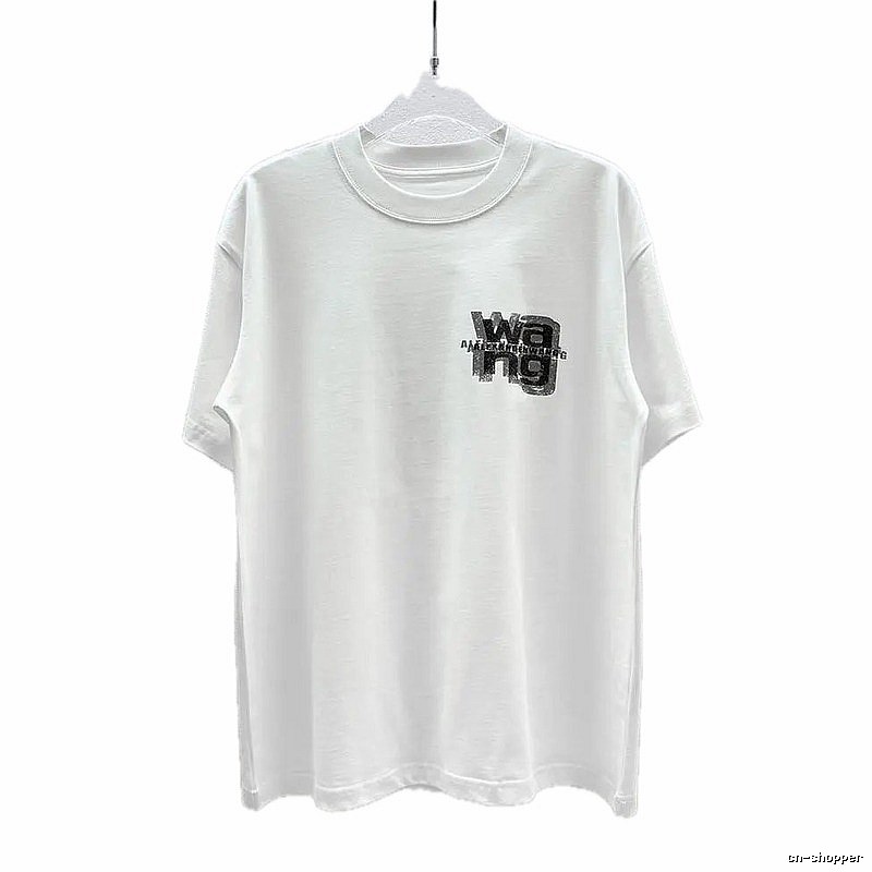 Alexander Wang Logo Cool Style White T-Shirt