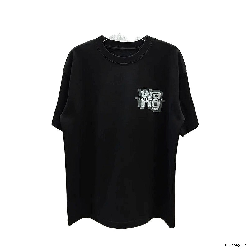 Alexander Wang Printed Street Style Black T-Shirt