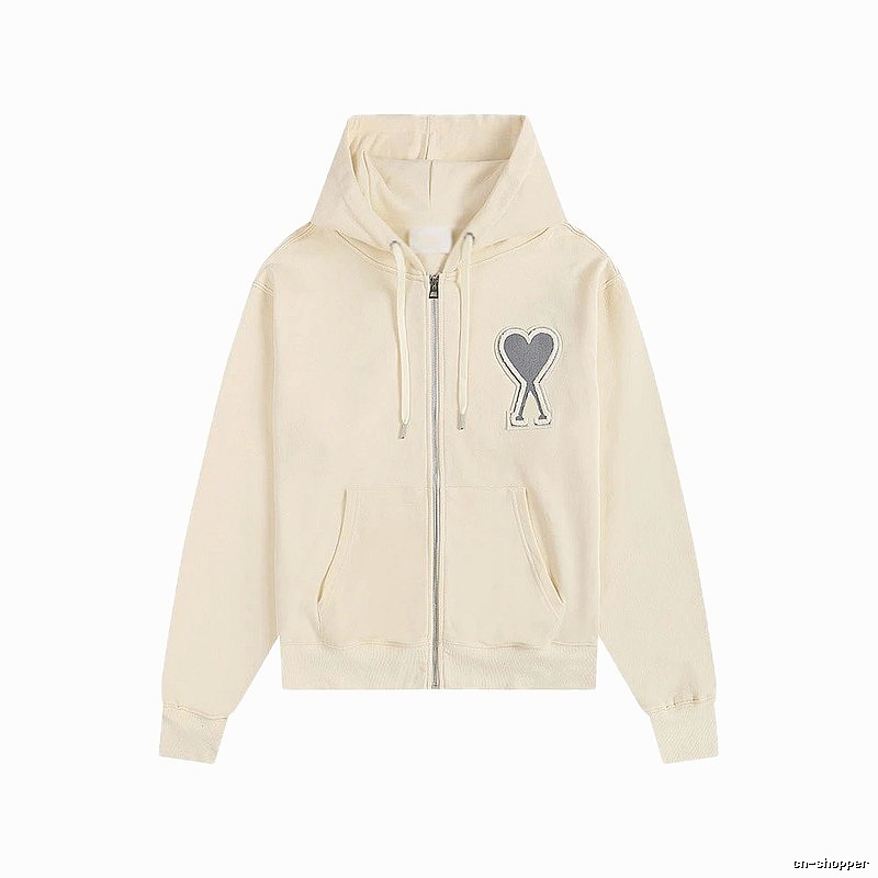 AMI Love Embroidered Cream Sweatshirt
