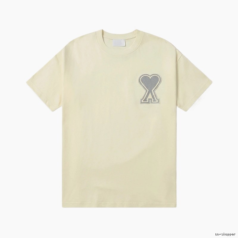 AMI Love Embroidery Minimalist Style T-shirt