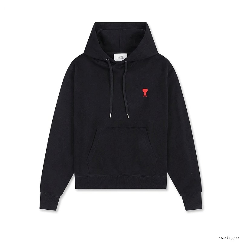 AMI Love Embroidery Trendy Brand Black Sweatshirt