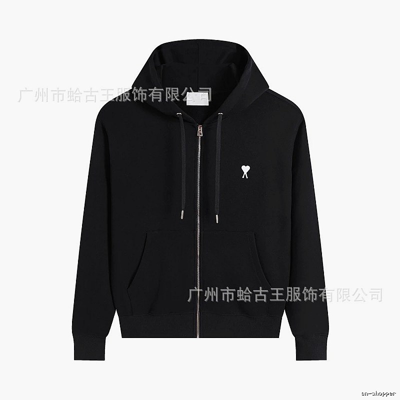 AMI Love Minimalist Style Zip-up Jacket