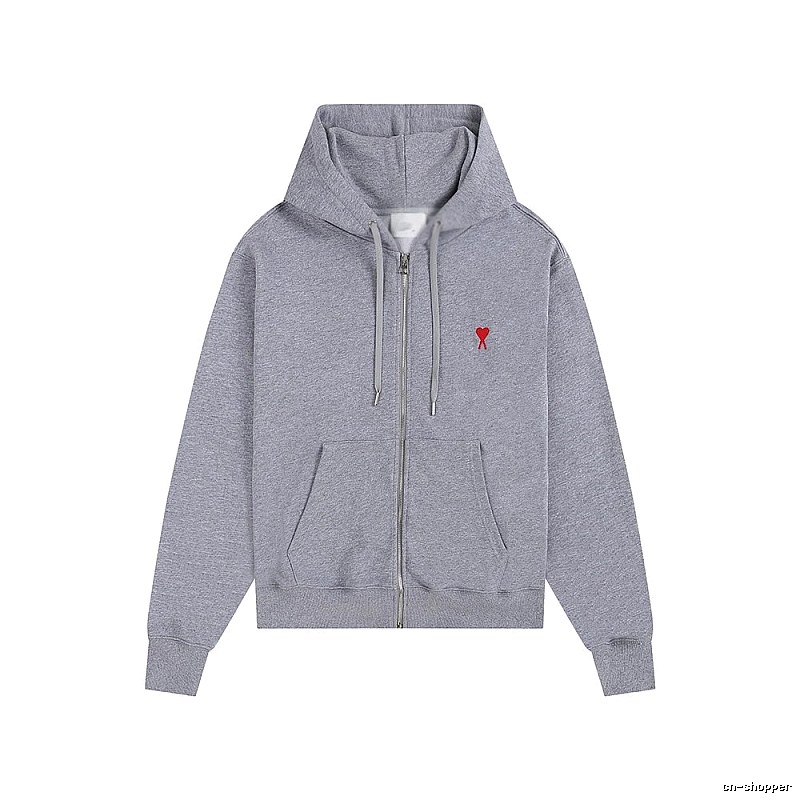 Ami Love Series Trendy Brand Grey Hoodie