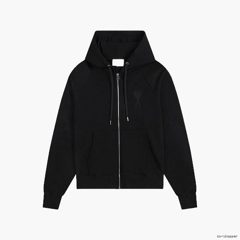 AMI Love Simple Style Black Hoodie