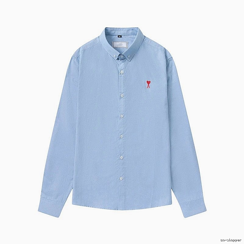 AMI minimalist style blue shirt