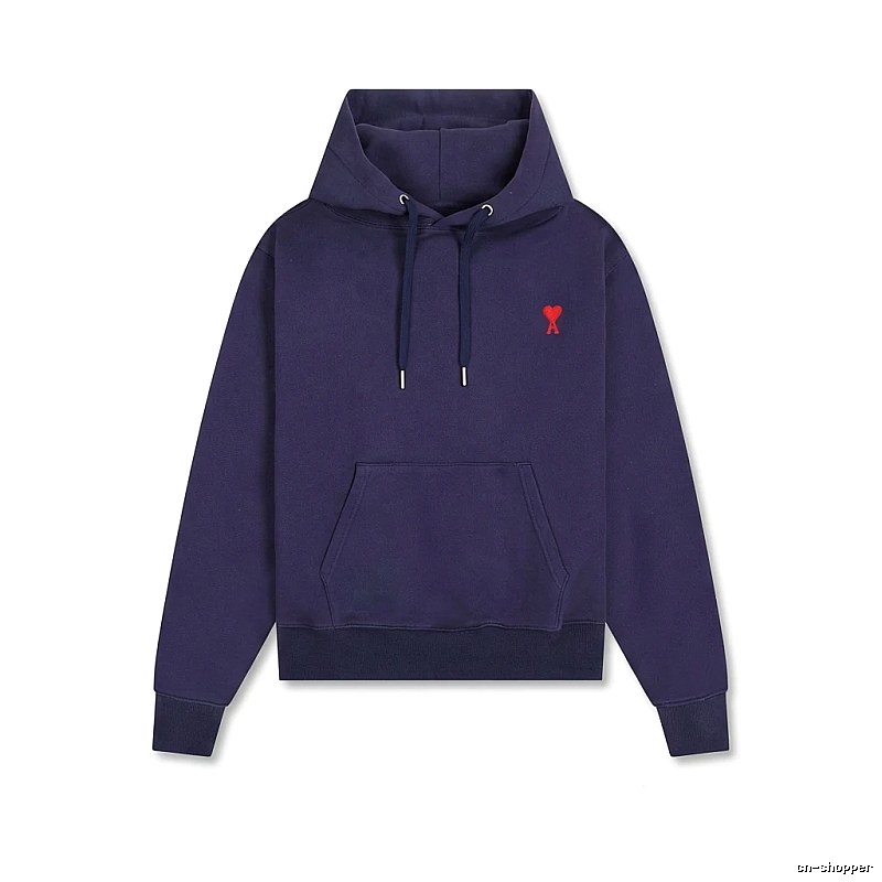 AMI Minimalist Style Navy Blue Sweatshirt