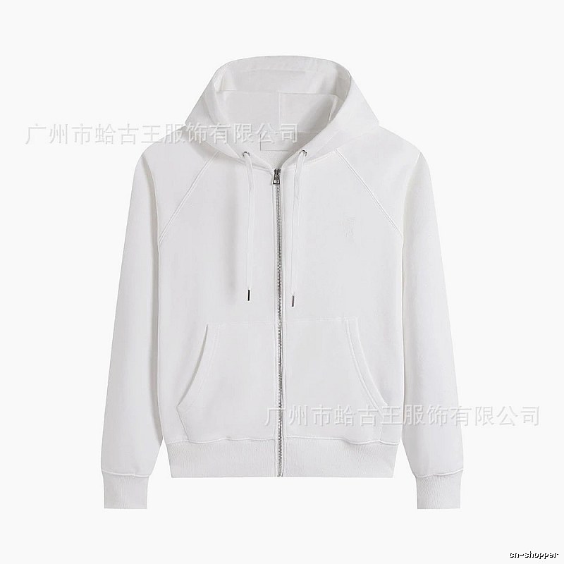 AMI minimalist style white hoodie