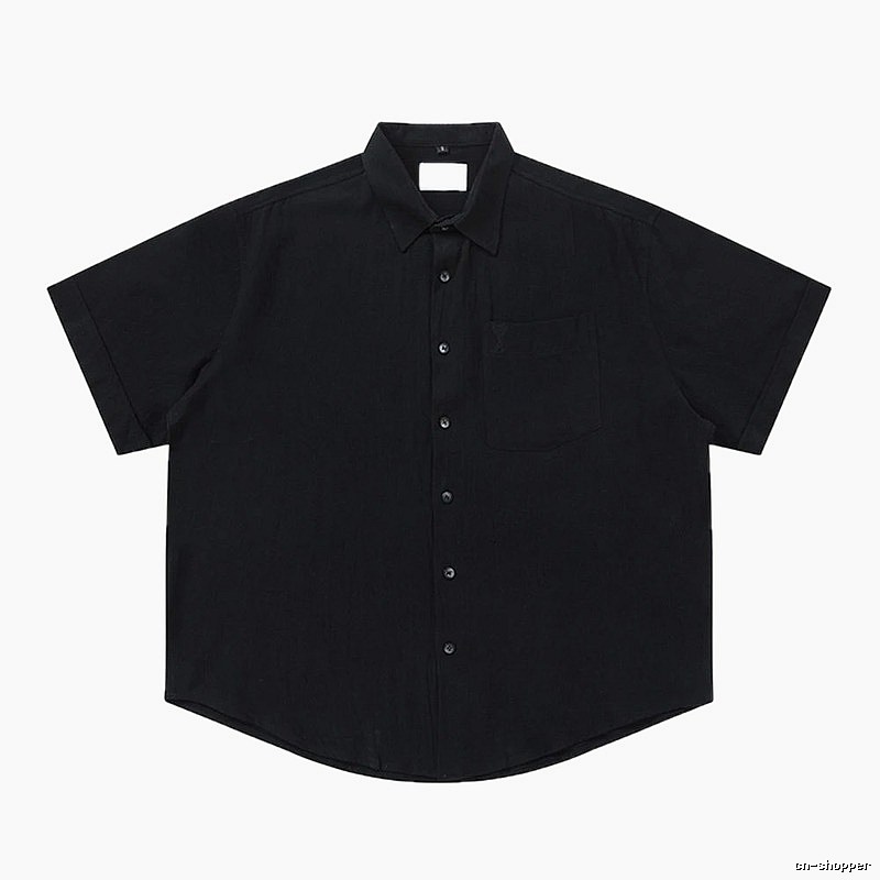 AMI series short-sleeved shirts in black