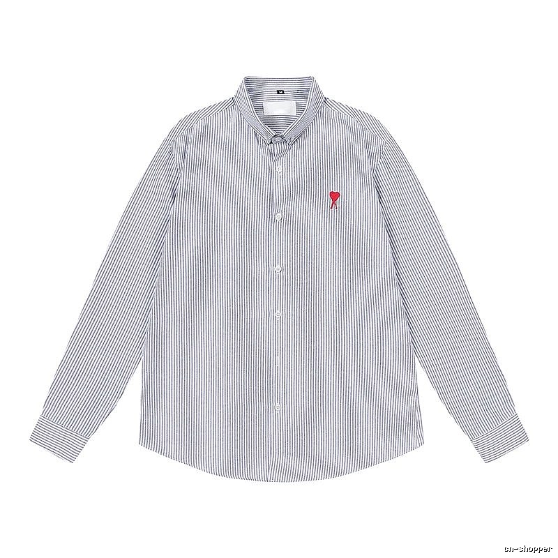 Ami striped minimalist style shirt