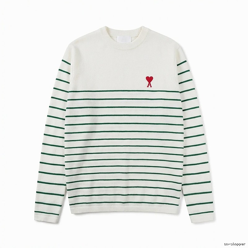 AMI striped white sweater