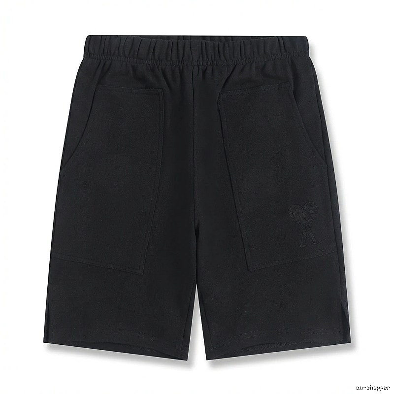 AMI Workwear Style Black Shorts