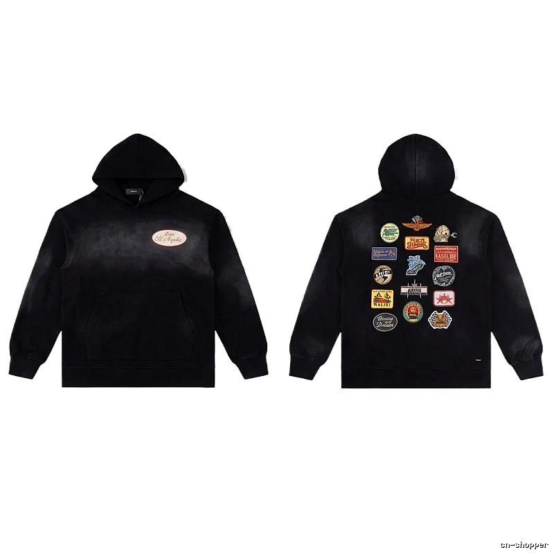 AMIRI Badge Style Black Hoodie