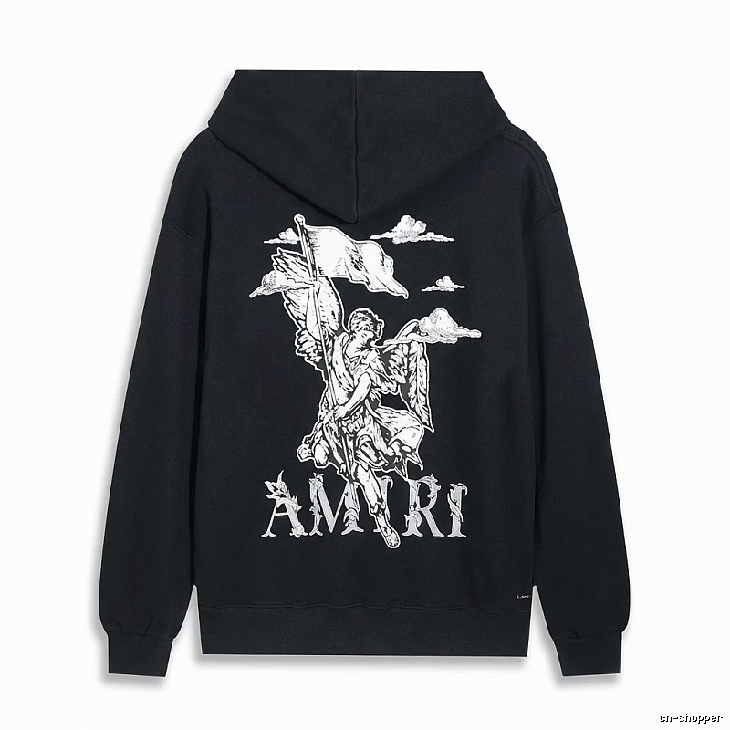 AMIRI Black Sweatshirt with Angel Print
