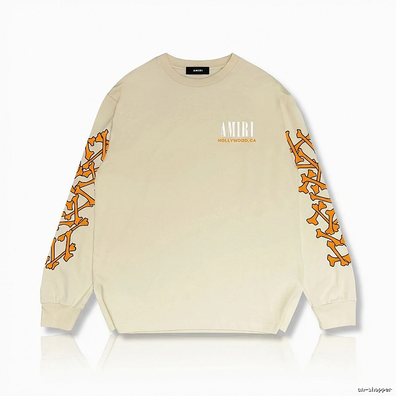 AMIRI Bone Pattern Trendy Cool Beige Sweatshirt