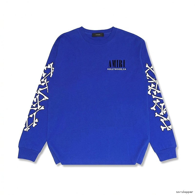 AMIRI Bone Pattern Trendy Cool Style Blue Sweatshirt