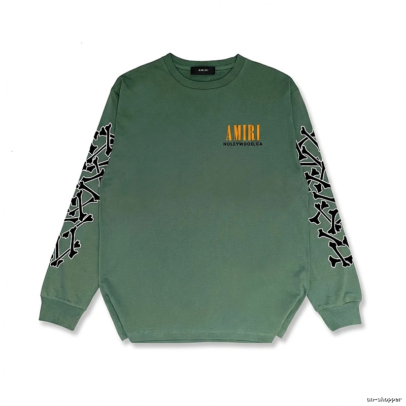 AMIRI Dark Style Olive Green Sweatshirt