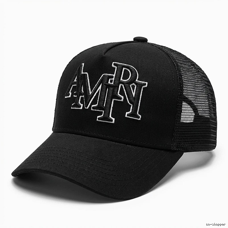 AMIRI letter-style black cap