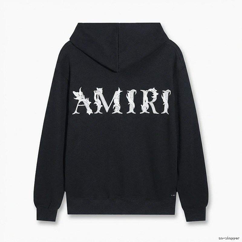 AMIRI letter-style black hoodie