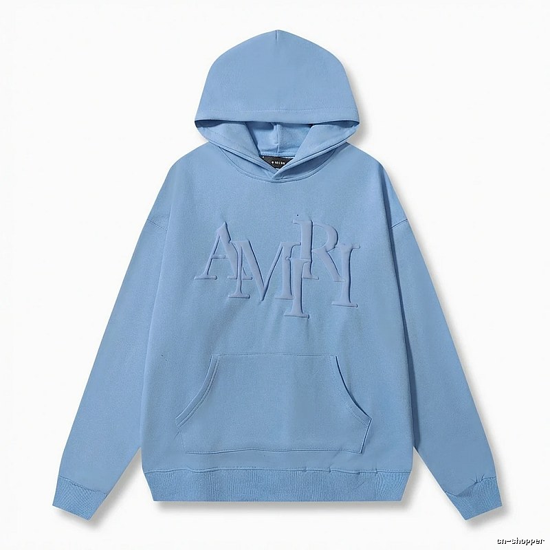 AMIRI Letter Style Light Blue Sweatshirt