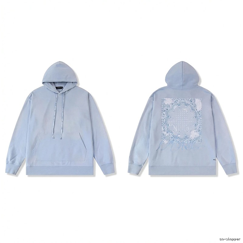 AMIRI Paisley Casual Light Blue Sweatshirt