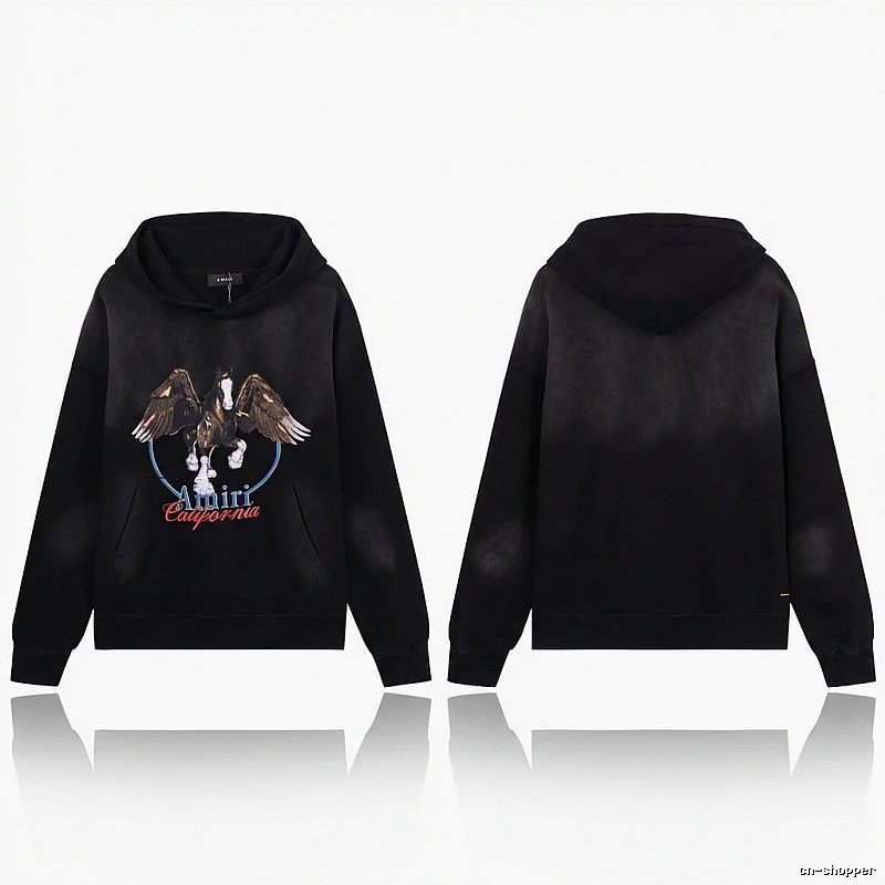 AMIRI Pegasus Retro Black Hoodie