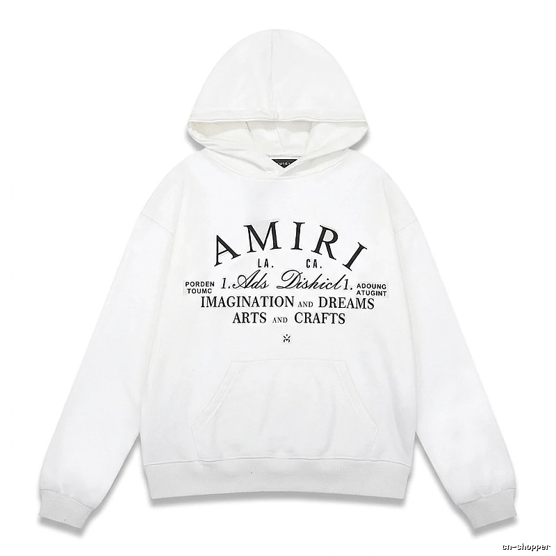 AMIRI retro-style white hoodie