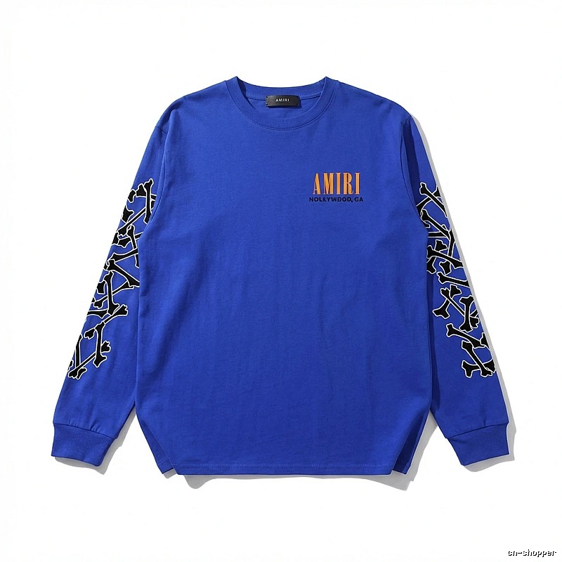 AMIRI Skull Print Trendy Blue Sweatshirt