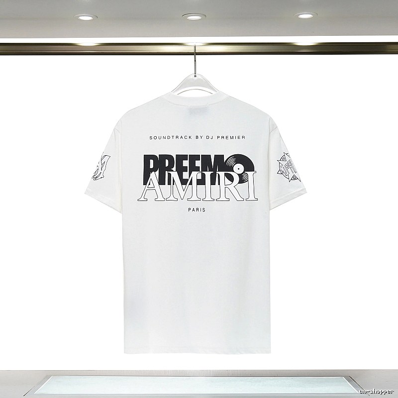 Amiri Sport Graphic T-shirt White Blue Amiri for Warm Weather