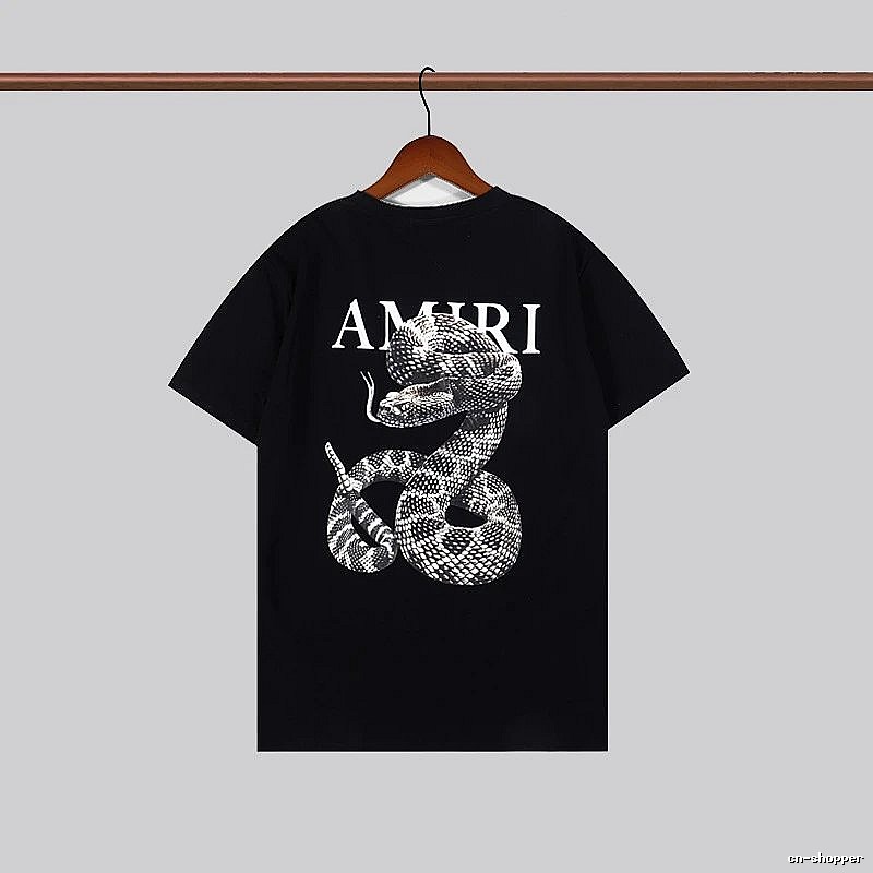Amiri Statement Graphic T-shirt White Blue Amiri for Easy Pairing