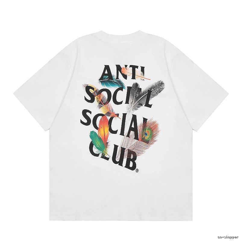 Anti Social Social Club Statement Logo T-shirt Black Orange Anti for Easy Pairing