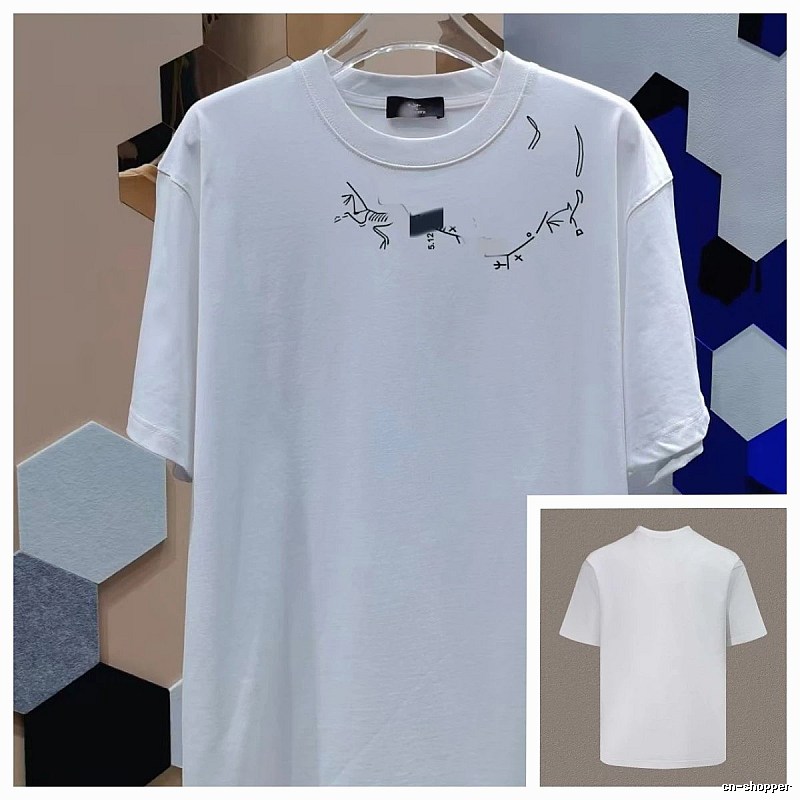 Arc'teryx Line Print Casual Style White T-Shirt