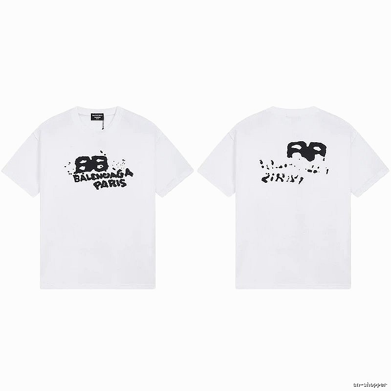 Balenciaga BB Print White T-shirt