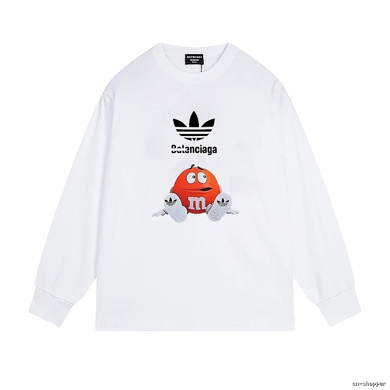 Balenciaga Co-branded Cartoon White Sweatshirt