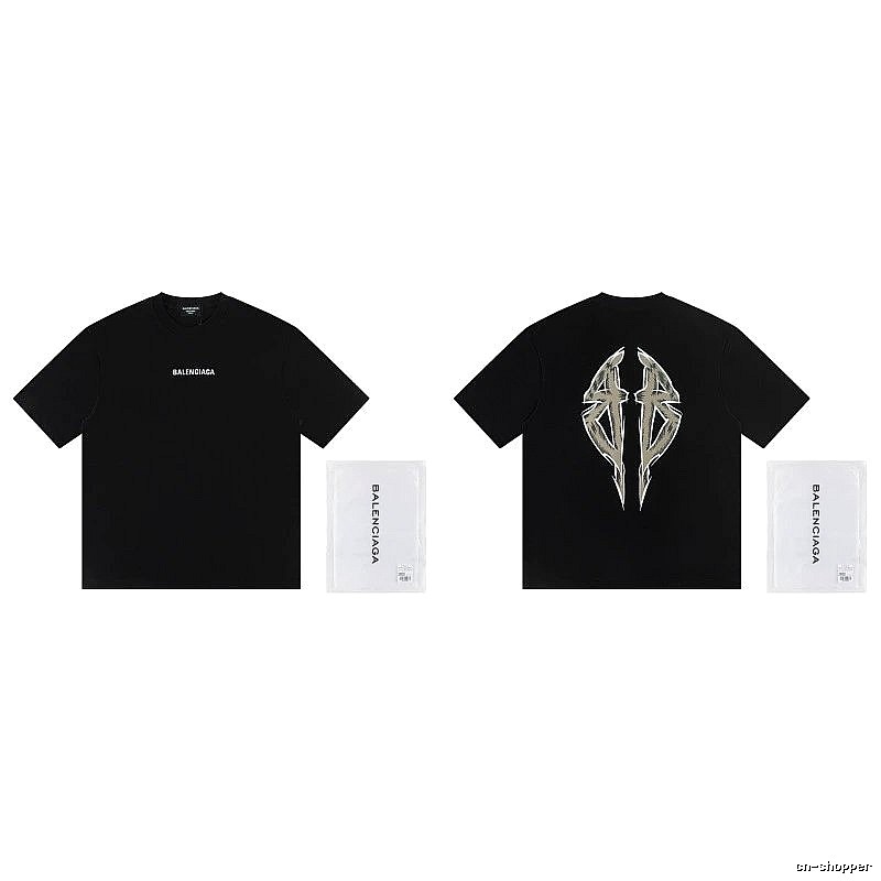 Balenciaga Double B Graffiti High Street Black T-Shirt
