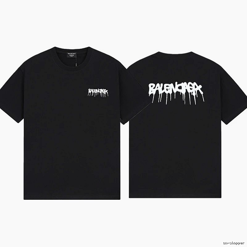 Balenciaga Graffiti Street Style Black T-Shirt