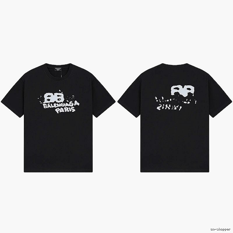Balenciaga graffiti-style black T-shirt