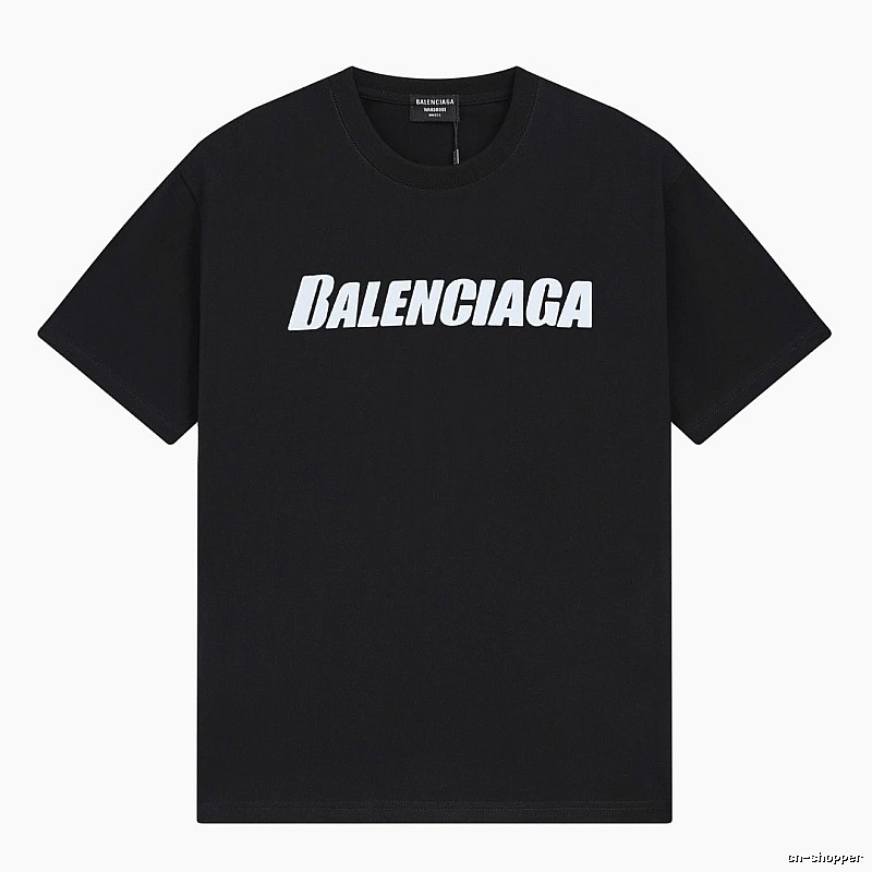 Balenciaga Letter Print Street Style Black T-Shirt