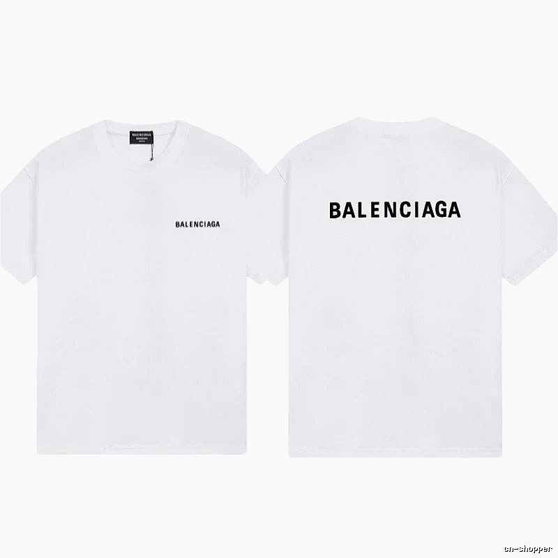 Balenciaga Letter Print Street Style White T-Shirt
