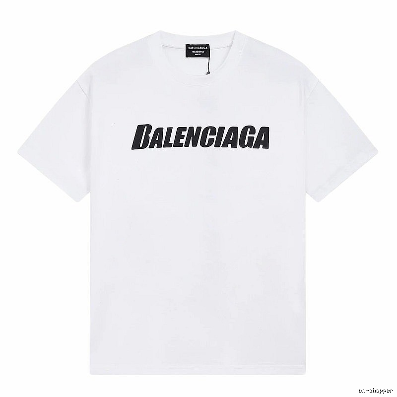 Balenciaga Letter Print Trendy White T-Shirt