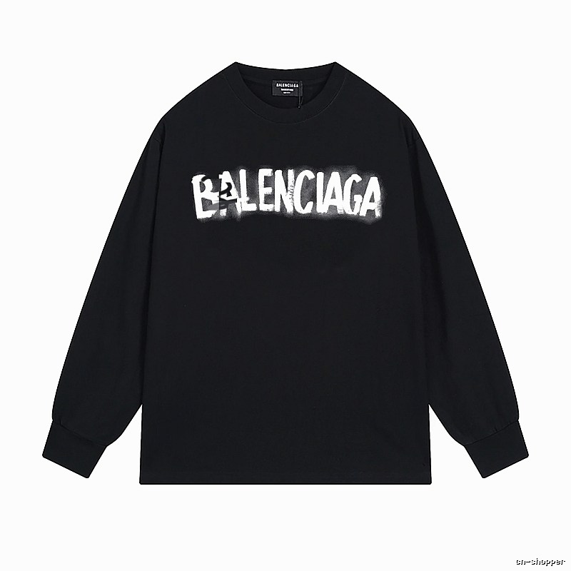 Balenciaga letter style black T-shirt