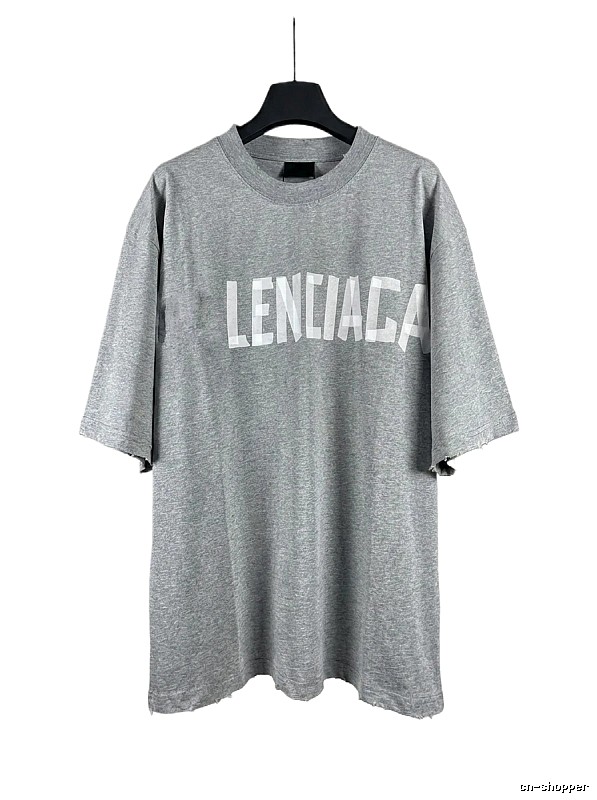 Balenciaga letter-style gray T-shirt