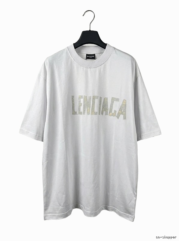 Balenciaga letter-style white T-shirt
