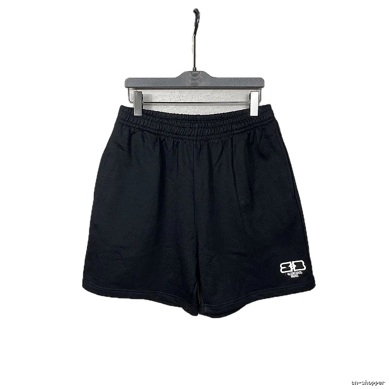 Balenciaga minimalist style black shorts