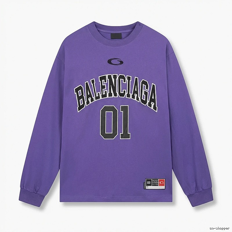 Balenciaga preppy style purple sweatshirt