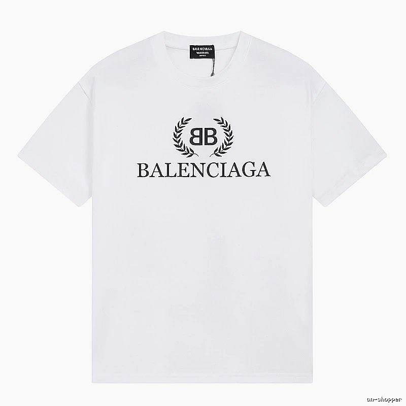Balenciaga Printed Simple White T-shirt