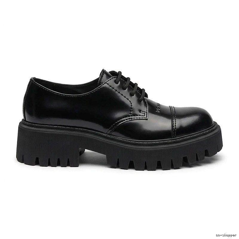 Balenciaga thick-soled British-style leather shoes